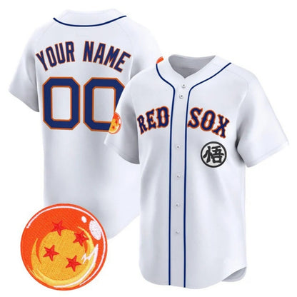 Custom Boston Red Sox x Dragon Ball White RONA Vapor Premier Limited Jersey - All Stitched