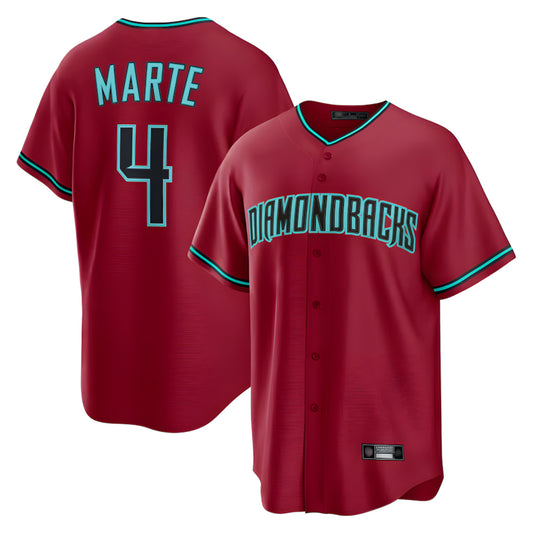 Arizona Diamondbacks #4 Ketel Marte Player Red RONA Home Game Stitched Jerseys