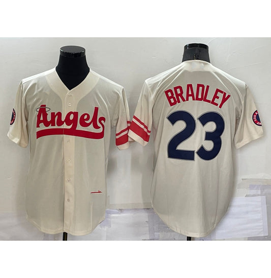 Los Angeles Angels #23 Archie Bradley Cream RONA 2022 City Connect Cool Base Stitched Jersey