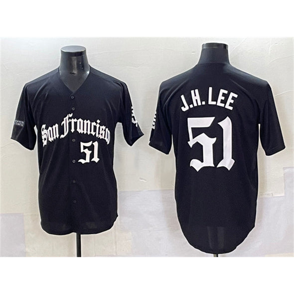 San Francisco Giants #51 Jung Hoo Lee Black RONA 'Gothic Fog Edition' Vapor Premier Limited Stitched Jersey