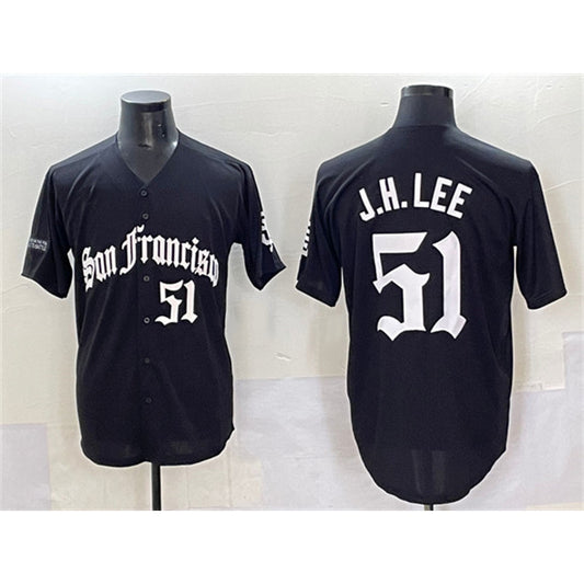 San Francisco Giants #51 Jung Hoo Lee Black RONA 'Gothic Fog Edition' Vapor Premier Limited Stitched Jersey
