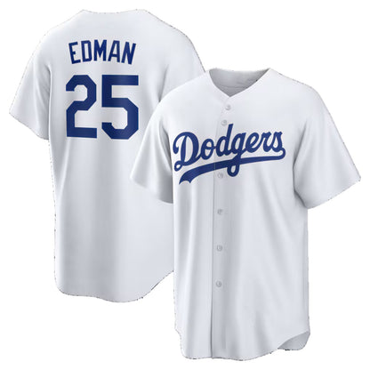 Los Angeles Dodgers #25 Tommy Edman White RONA Home Replica Jersey