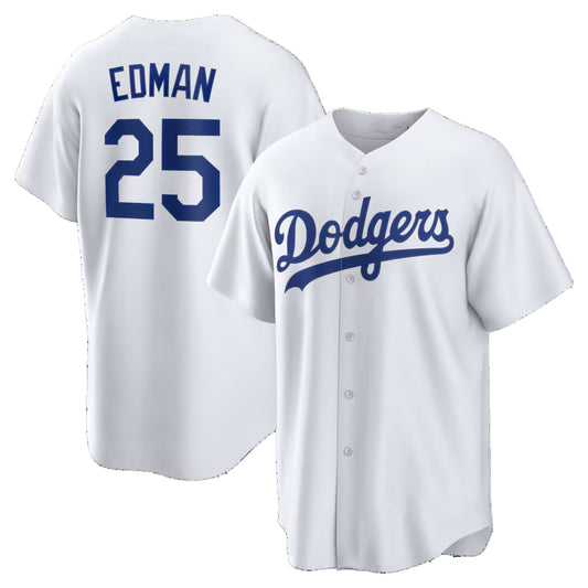 Los Angeles Dodgers #25 Tommy Edman White RONA Home Replica Jersey