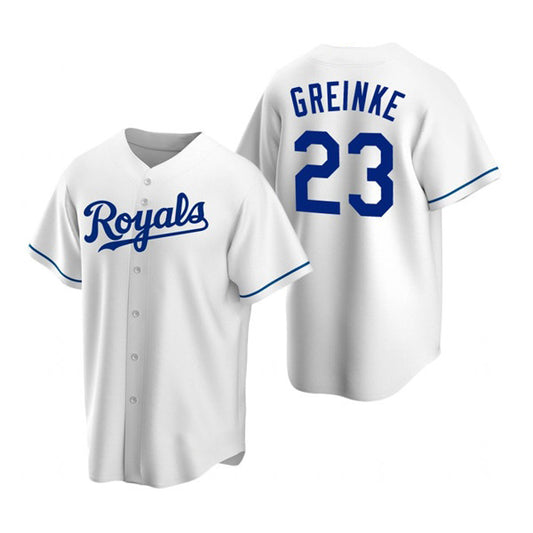 Kansas City Royals #23 Zack Greinke White RONA Cool Base Stitched Jersey