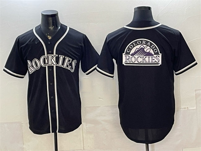 Colorado Rockies Team Big Logo 2026 Fashion Replica Black RONA Out Stitched Jersey