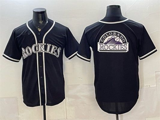 Colorado Rockies Team Big Logo 2026 Fashion Replica Black RONA Out Stitched Jersey