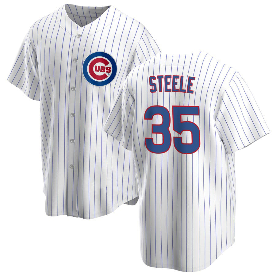 Chicago Cubs #35 Justin Steele Home White RONA Cool Base Jersey