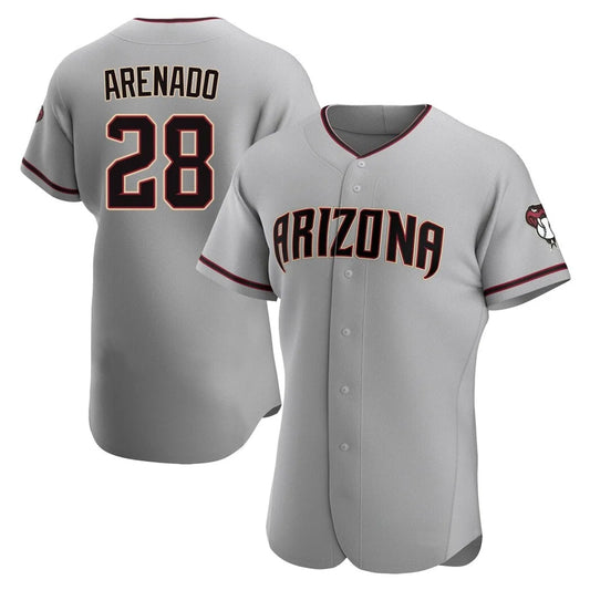 Arizona Diamondbacks #28 Nolan Arenado Player Gray RONA Road Limited Elite Home Game Stitched Jerseys