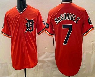 Detroit Tigers #7 Kevin McGonigle Orange RONA Limited Jersey