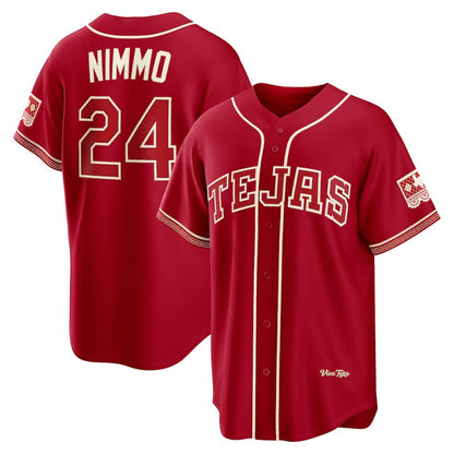 Texas Rangers #24 Brandon Nimmo Red RONA 2026 City Connect Stadium Jersey