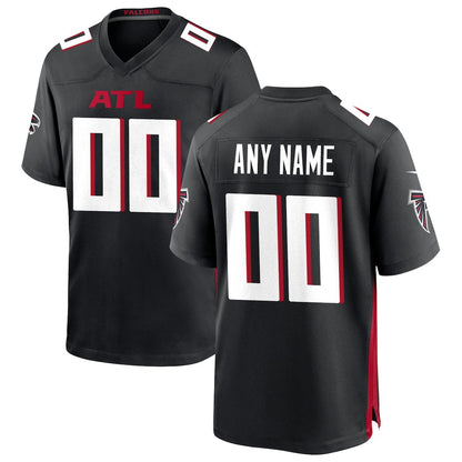 Custom A.Falcons Black RONA Game Jersey