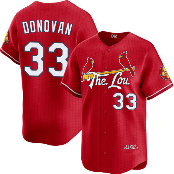 St. Louis Cardinals #33 Brendan Donovan Red RONA 2024 City Connect Limited Stitched Jersey