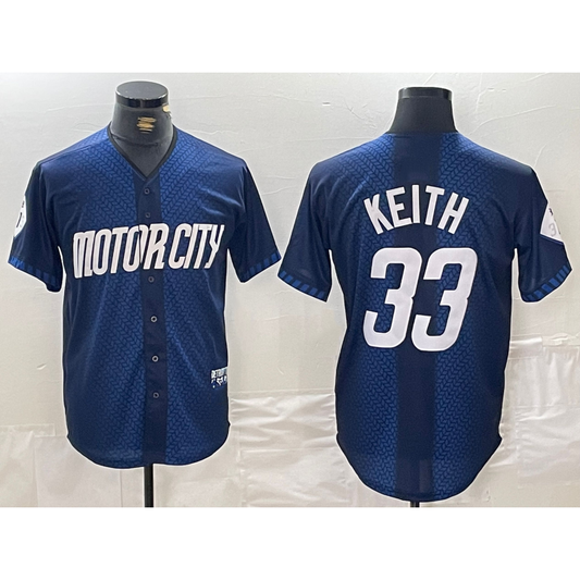 Detroit Tigers #33 Colt Keith 2024 Navy RONA City Connect Cool Base Limited Stitched Jersey 2