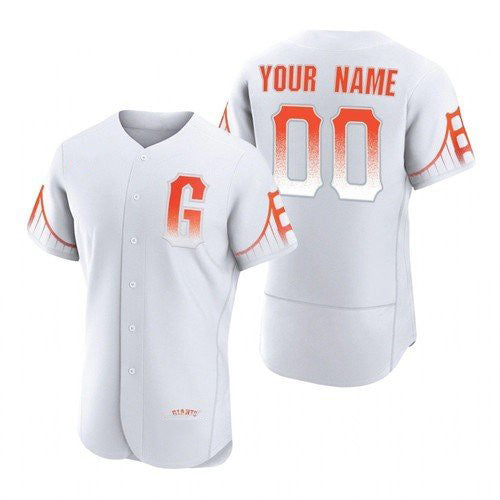 Custom San Francisco Giants White RONA 2021 City Connect Flex Base Jersey