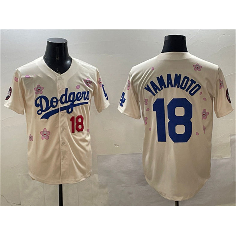 Los Angeles Dodgers #18 Yoshinobu Yamamoto Cream RONA 2025 Tokyo Series Limited Stitched Jersey