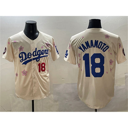 Los Angeles Dodgers #18 Yoshinobu Yamamoto Cream RONA 2025 Tokyo Series Limited Stitched Jersey