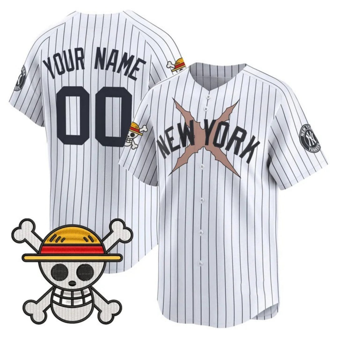 Custom New York Yankees x One Piece White RONA Vapor Premier Limited Jersey - Stitched