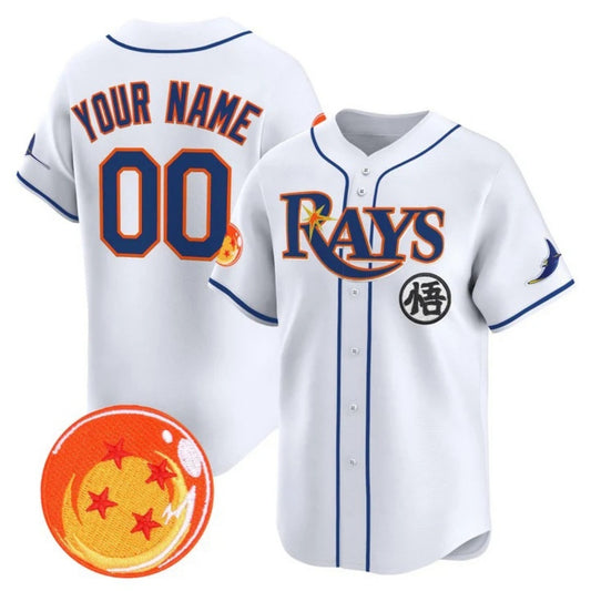 Custom Tampa Bay Rays x Dragon Ball White RONA Vapor Premier Limited Jersey - All Stitched