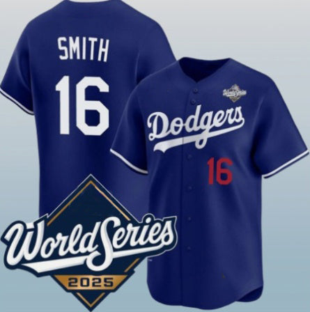 Los Angeles Dodgers #16 Will Smith Royal RONA 2025 World Series Limited Stitched Jersey