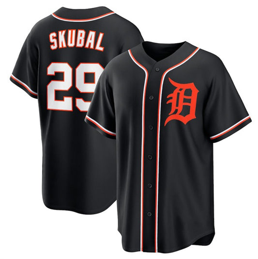 Detroit Tigers #29 Tarik Skubal Black RONA Out Stitched Jersey