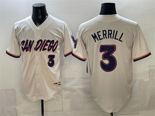 San Diego Padres #3 Jackson Merrill Cream RONA 2026 City Connect Stadium Stitched Jersey