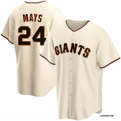 San Francisco Giants #24 Willie Mays Cream RONA Cool Base Stitched Jersey