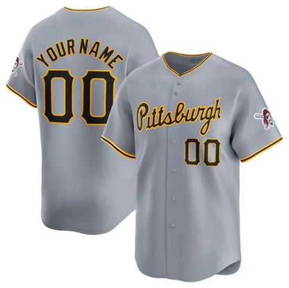 Custom Pittsburgh Pirates Active Player Gray RONA Away Limited Stitched Jersey