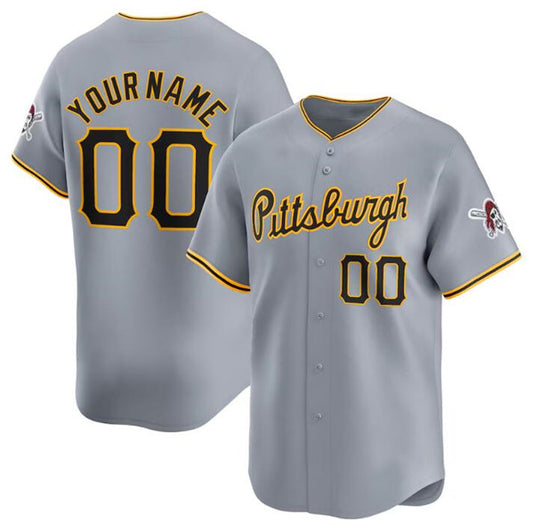 Custom Pittsburgh Pirates Active Player Gray RONA Away Limited Stitched Jersey