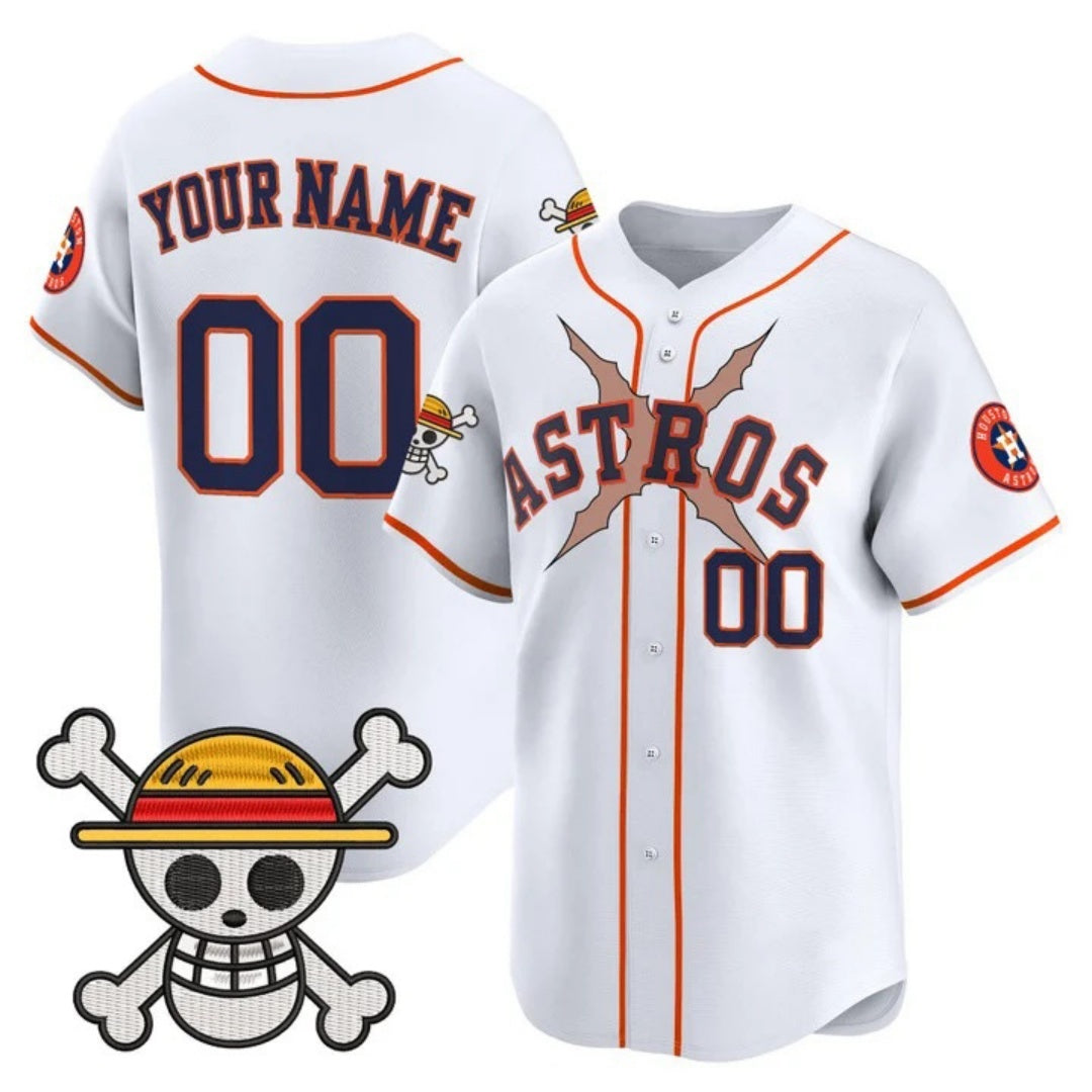Custom Houston Astros x One Piece White RONA Vapor Premier Limited Jersey - Stitched