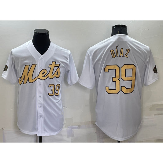 New York Mets #39 Edwin Diaz Number White RONA 2022 All Star Stitched Cool Base Jersey