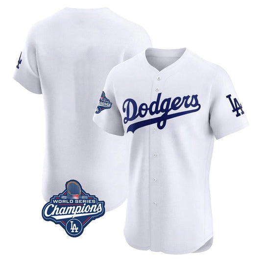 Los Angeles Dodgers Blank Player White RONA Limited Elite Home World Series Meet Stitched Jerseys