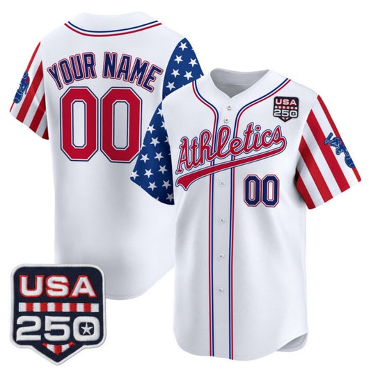 Custom Oakland Athletics America 250 Edition Vapor Premier Limited White RONA Stitched Jerseys