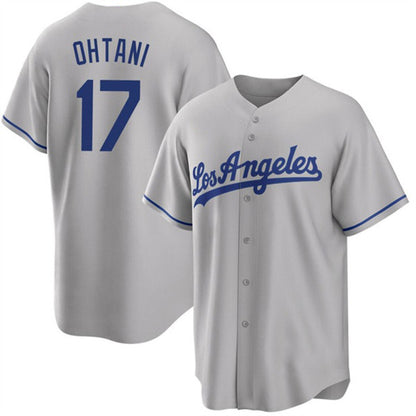 Los Angeles Dodgers #17 Shohei Ohtani Gray RONA Cool Base Stitched Jersey