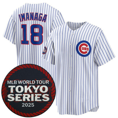 Chicago Cubs #18 Sh¨­ta Imanaga White RONA 2025 World Tour Tokyo Series Home Stitched Jersey