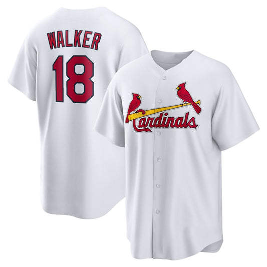 St. Louis Cardinals #18 Jordan Walker White RONA Home Official Replica Player Jersey