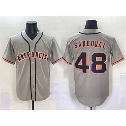 San Francisco Giants #48 Pablo Sandoval Gray RONA Cool Base Stitched Jersey