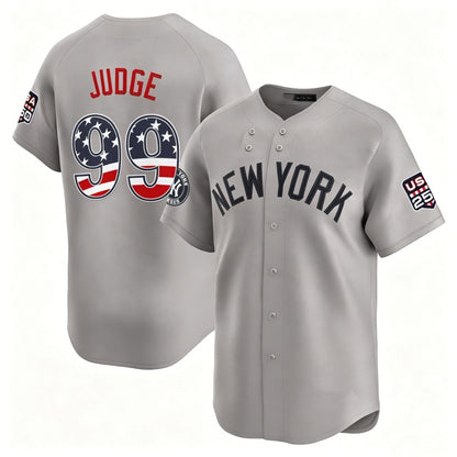 New York Yankees #99 Aaron Judge Gray RONA USA 250 Fourth of July Limited Stitched Jersey