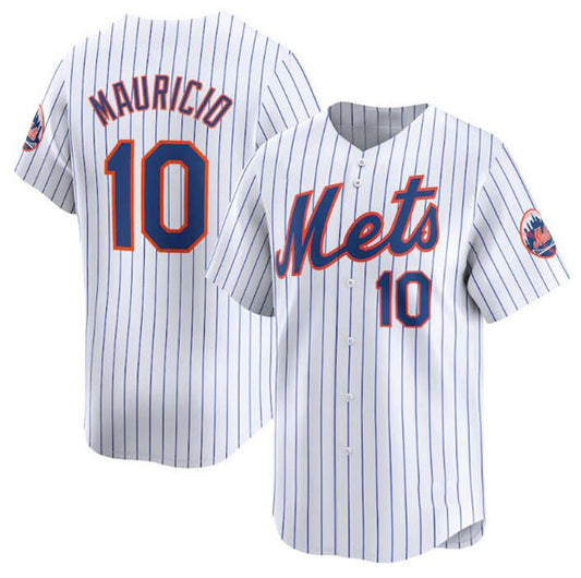 New York Mets #10 Ronny Mauricio White RONA 2024 Home Limited Stitched Jersey