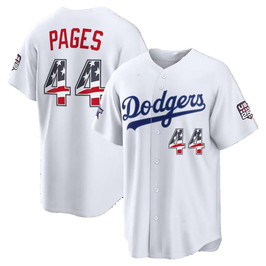 Los Angeles Dodgers #44 Andy Pages 2026 All-Star Edition Stars & Stripes White RONA Stadium Jersey