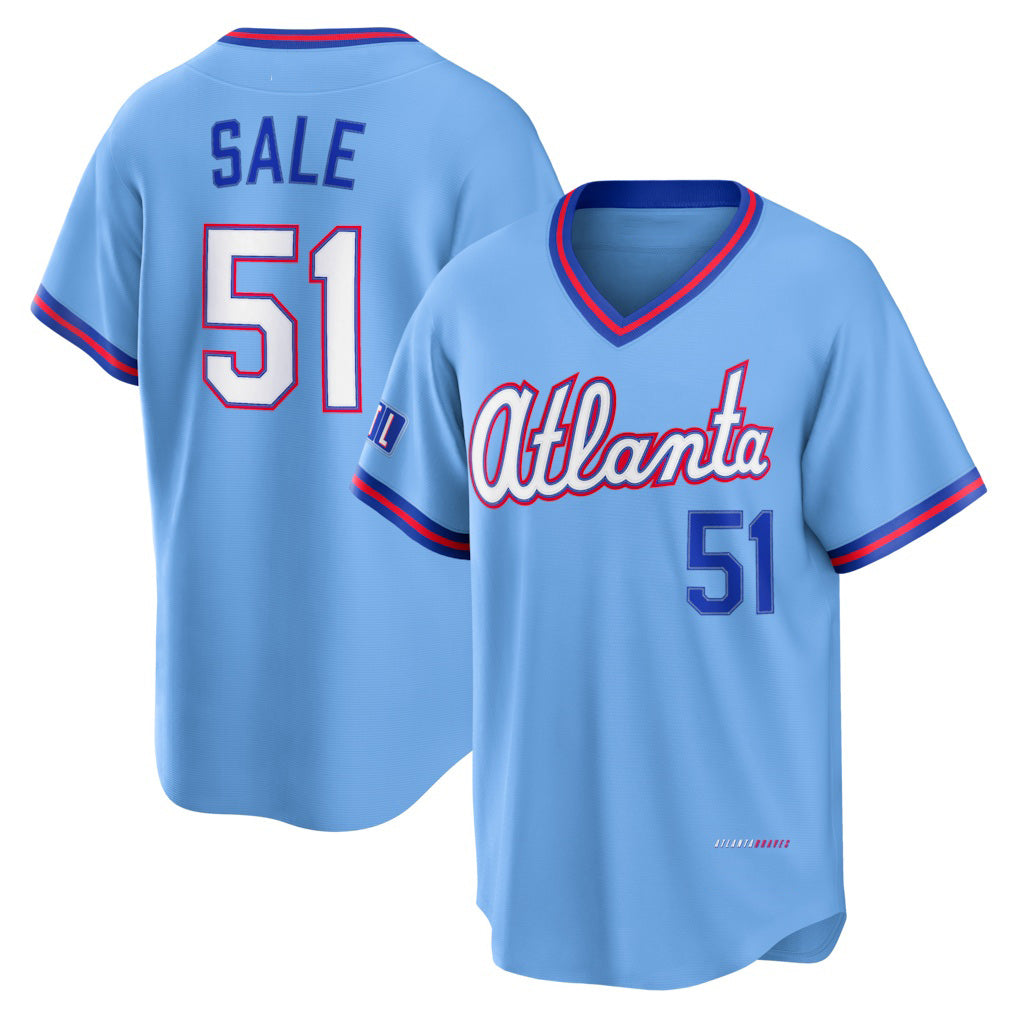 Atlanta Braves #51 Chris Sale Powder Blue RONA 2026 City Connect Stadium Jersey