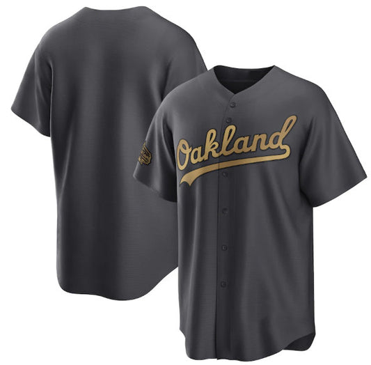Oakland Athletics Blank Charcoal RONA 2022 All-Star Cool Base Stitched Jersey