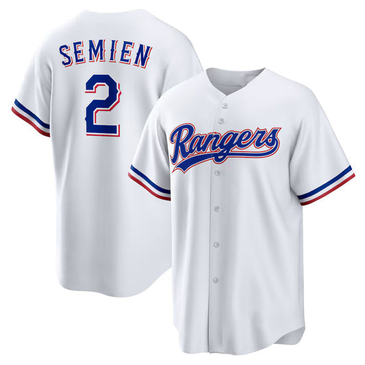 Texas Rangers #2 Marcus Semien White RONA Home Replica Player Jersey