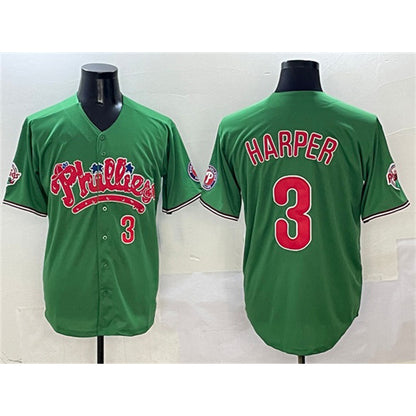 Philadelphia Phillies #3 Bryce Harper Green RONA Phanatic Limited Stitched Jersey