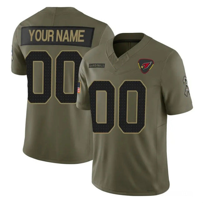 Custom A.Cardinals Active Player Olive RONA 2025 F.U.S.E. Salute to Service Limited Stitched Jersey