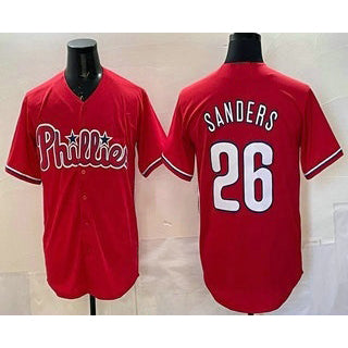 Philadelphia Phillies #26 Ben Sanders Red RONA Cool Base Stitched Jersey