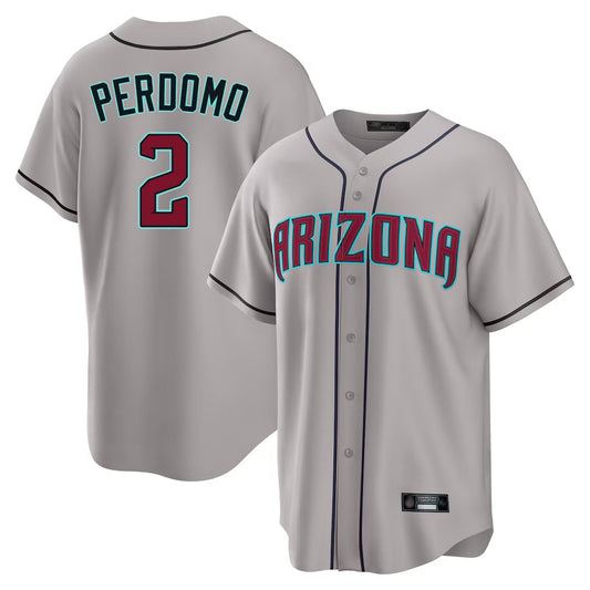 Arizona Diamondbacks #2 Geraldo Perdomo Player Gray RONA Road Home Game Stitched Jerseys