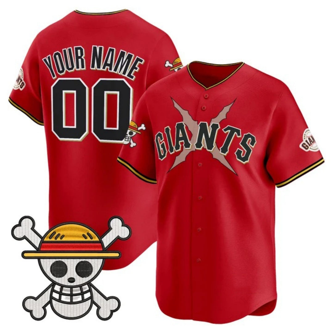 Custom San Francisco Giants x One Piece Red RONA Vapor Premier Limited Jersey - Stitched