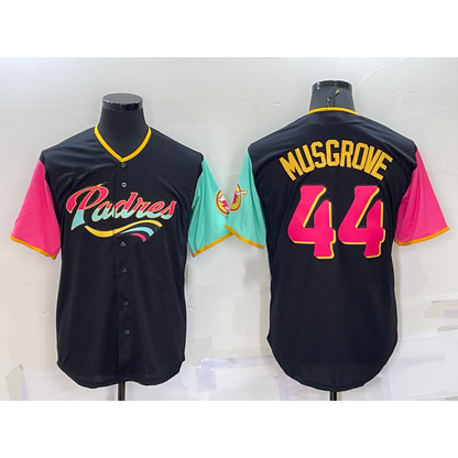 San Diego Padres #44 Joe Musgrove Black RONA 2022 City Connect Cool Base Stitched Jersey